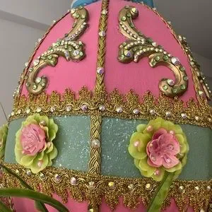 Custom Fabergé inspired Easter egg Headpiece Accessories | Custom Faberg Inspired Easter Egg Headpiece  main image 4